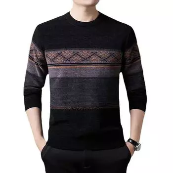 Новые модные повседневные топы, зимний мужской пуловер, утолщенная толстовка из бархата, мужской бархатный градиентный свитер M