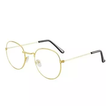 Новые модные простые круглые очки унисекс для мужчин и женщин, очки в металлической оправе для свадебной вечеринки, очки