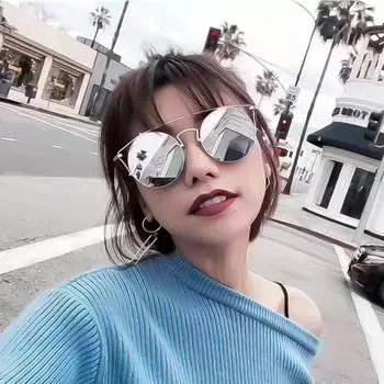 Новые модные простые солнцезащитные очки в металлической оправе для мужчин и женщин, круглые солнцезащитные очки в стиле ретро, высококачественные очки с градиентным цветом