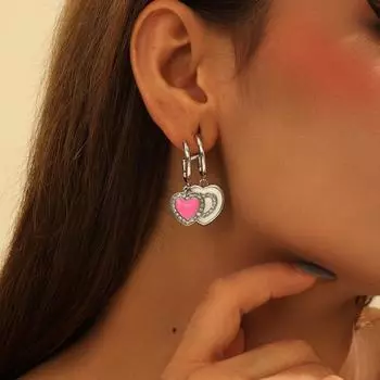 Новые модные разноцветные серьги с надписью «love» серьги с заклепками для дам, подарки на день рождения