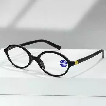 Новые модные ретро овальные очки для чтения с защитой от синего света для мужчин и женщин, очки против усталости +1