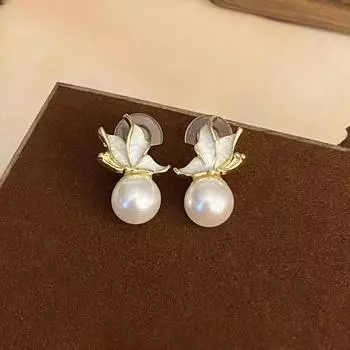 Новые модные роскошные женские серьги-джокеры с имитацией жемчуга-бабочки