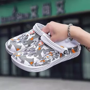 Новые модные сандалии, мужские сабо, тапочки, пляжные сандалии с мягкой подошвой, мужские сабо, удобные дышащие сабо, Zapatillas Hombre 38