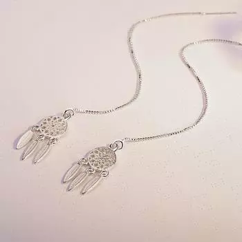 Новые модные серьги-цепочки из стерлингового серебра 925 пробы для женщин, серьги-цепочки с длинными кисточками, ювелирные изделия в подарок Brincos