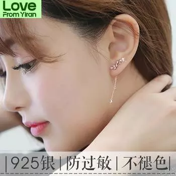 Новые модные серьги из стерлингового серебра 925 пробы в виде листьев для женщин и девочек, модные ювелирные изделия, корейские серьги золотой