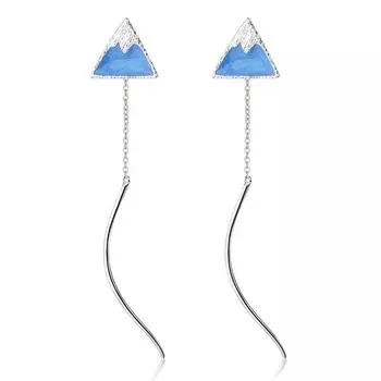 Новые модные серьги-капли из серебра 925 пробы, ювелирные изделия, женские модные серьги с кисточками в виде холмов для девочек, Рождественский подарок, женские аксессуары