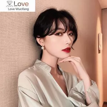 Новые модные серьги-подвески с кристаллами для женщин, простые серьги-подвески с квадратной луной и кубическим цирконием, ювелирные изделия для вечеринок для девочек, подарки