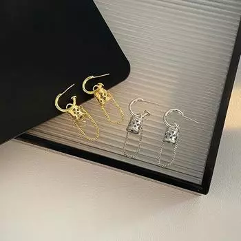 Новые модные серьги с передовым дизайном, сумка-ведро, серьги-клеверы