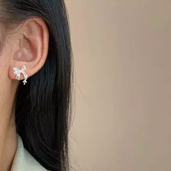 Новые модные серьги-звезды в виде банта, простой компактный дизайн, серьги-бабочки для вечеринок, ювелирные изделия, подарки как