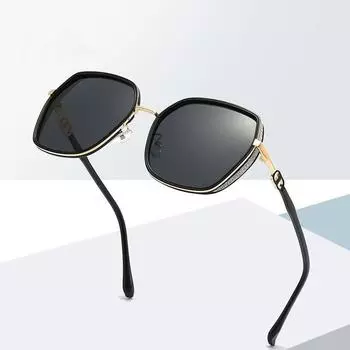 Новые модные солнцезащитные очки без оправы, женские солнцезащитные очки UV400 с градиентными линзами, большие ретро-квадратные оттенки