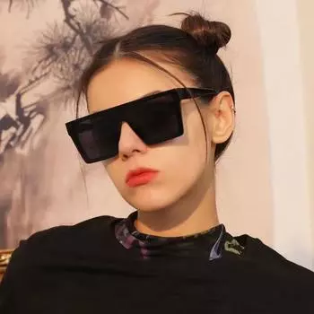 Новые модные солнцезащитные очки для мужчин и женщин с большой оправой, интегрированные очки, индивидуальный уникальный дизайн, декоративная защита от ультрафиолета UV 400