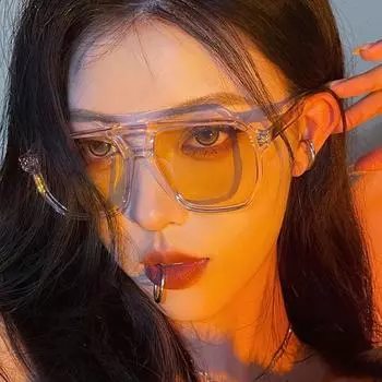 Новые модные солнцезащитные очки Mi Nail с двойным лучом, модные солнцезащитные очки для мужчин и женщин, солнцезащитные очки для отдыха и отпуска, неполяризованные модные аксессуары чёрный