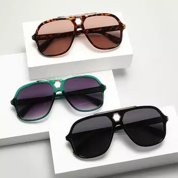 Новые модные солнцезащитные очки в большой оправе, корректирующие уличные солнцезащитные очки, зеркало в виде лягушки. UV400