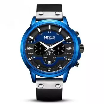 Новые модные спортивные многофункциональные кварцевые мужские часы True Three-Gear