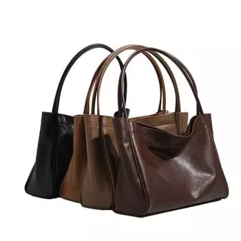 Новые модные сумки через плечо из мягкой кожи высокого качества, вместительные сумки-тоуты, многофункциональные классические повседневные сумки