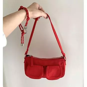 Новые модные сумки через плечо, маленькая квадратная сумка, женская усовершенствованная нейлоновая подмышечная сумка, трендовые универсальные сумки для отдыха с несколькими карманами