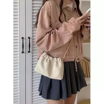 Новые модные сумки через плечо женские текстурные однотонные сумки на цепочке нишевые женские веб-сумки знаменитостей трендовые сумки высокого качества сумки через плечо чёрный