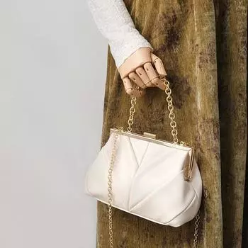 Новые модные сумки женские прочные сумки роскошные винтажные белые черные сумки на цепочке симпатичная сумка через плечо модная повседневная сумка через плечо 21.5CM белый