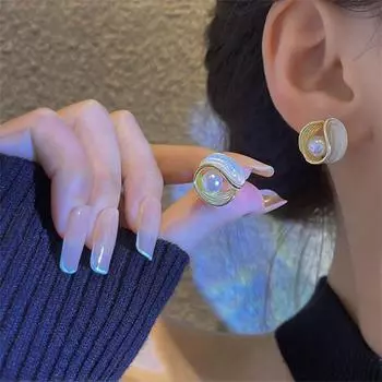 Новые модные темпераментные серьги-гвоздики с жемчугом для женщин и девушек, подарочные украшения оптом