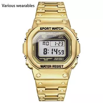 Новые модные тенденции мужские деловые часы для спорта на открытом воздухе персональные квадратные цифровые электронные часы