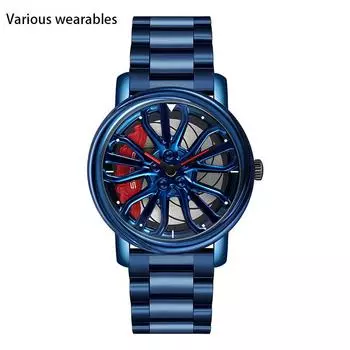 Новые модные тенденции полые кварцевые часы стальной браслет мужские персонализированные креативные часы