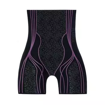 Новые модные трусики для укладки плоского живота, женские бесшовные защитные шорты под юбкой из дышащего шелка, защитные трусы-боксеры M чёрный