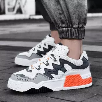 новые модные туфли для пар, мужская и женская модная обувь, высокая толстая подошва, дышащая, повседневная спортивная обувь 36