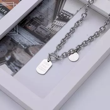Новые модные украшения в стиле панк с буквой LOVE в стиле хип-хоп в стиле интернет-знаменитости, ожерелье для женщин с цепочкой на ключицу 45CM