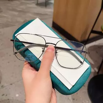 Новые модные винтажные очки с двойной оправой из металла