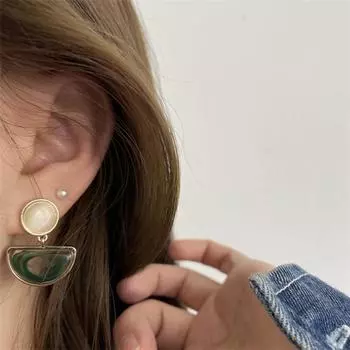 Новые модные винтажные серьги-капли из смолы с геометрическим рисунком для женщин, подвески, подвески, ювелирные изделия, подарки для вечеринок