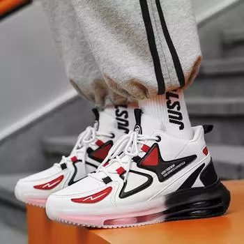 новые модные высокие мужские туфли молодежная мода повседневная обувь для средней школы спортивные нескользящие амортизирующие кроссовки для бега 40