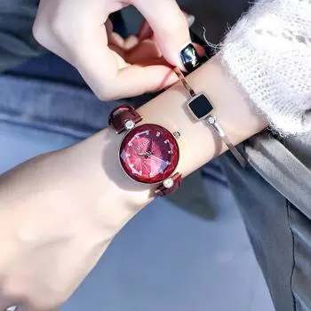 Новые модные женские часы Disc, повседневные, легкие, роскошные, темпераментные, женские кварцевые женские часы