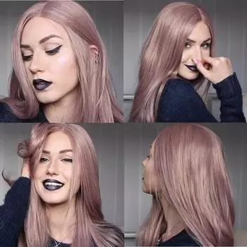 Новые модные женские длинные прямые парики, пучки синтетических волос, новый парик коричневый