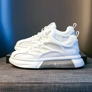 Новые модные женские кроссовки, весенне-осенняя женская повседневная обувь на платформе, летние лоферы, белая обувь, обувь из натуральной кожи 39 белый