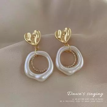 Новые модные женские металлические круглые модные темпераментные серьги, индивидуальные преувеличенные серьги нестандартной формы, женские серьги