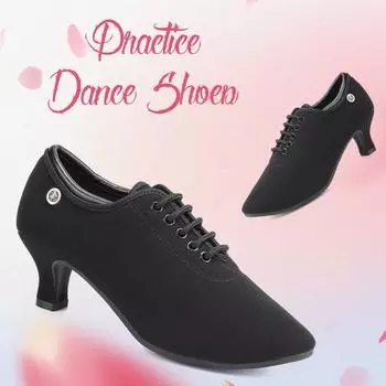 Новые модные женские современные джазовые латинские танцевальные туфли на каблуке 5 см черного цвета для обучения учителей танцам на открытом воздухе 34 чёрный