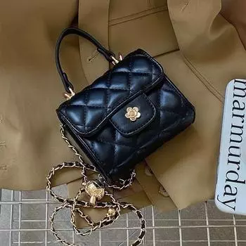 Новые модные женские сумки через плечо, маленькие ароматные мини-сумки с ромбической решеткой и цепочкой, универсальные сумки через плечо для отдыха