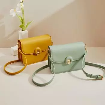 Новые модные женские сумки через плечо, простые женские сумки через плечо из искусственной кожи с клапаном, женские маленькие квадратные сумки-слинги, повседневные сумки