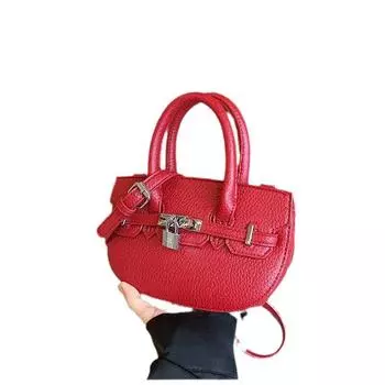 Новые модные женские сумки, изысканные сумки Kelly, иностранные и универсальные. красный