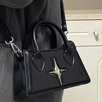 Новые модные женские сумки Ручные сумки Сумки через плечо Маленькие квадратные сумки в форме звезды Черные трендовые сумки для отдыха Универсальные сумки через плечо
