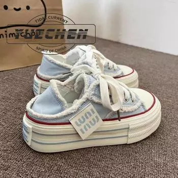 Новые модные женские тапочки, модные холщовые женские тапочки, повседневные толстые тапочки 40 белый