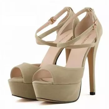 Новые модные женские туфли-лодочки, сексуальные туфли с открытым носком 14 см, супер высокие каблуки, босоножки на платформе с ремешком на щиколотке, черные, красные, свадебные туфли 41 фиолетовый