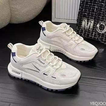 Новые модные женские туфли Толстая подошва дышащие Кроссовки Студенческая повседневная обувь для сноуборда Удобная легкая женская обувь Zapatos Mujer 35