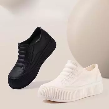 Новые модные женские водонепроницаемые и износостойкие теплые бархатные короткие резиновые сапоги 36