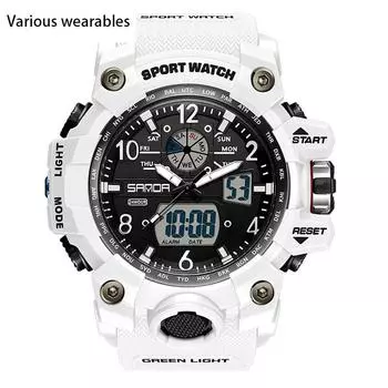 Новые молодежные спортивные трендовые корейские электронные часы мужские креативные индивидуальные часы