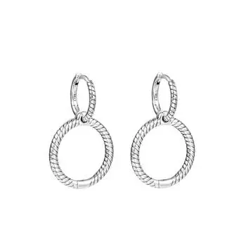 Новые моменты очаровательные двойные серьги-кольца из стерлингового серебра 925 пробы ювелирные изделия свадебные серьги для женщин ухо