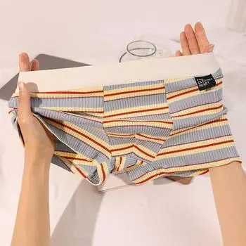 Новые мягкие боксеры, мужское нижнее белье, полосатые мужские боксеры Calzoncillos, Cuecas Masculinas, шорты-боксеры, мужские трусы, размер L-4XL L кофейный