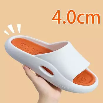 Новые мягкие и легкие тапочки на толстой подошве, женская летняя одежда, домашние нескользящие сандалии и тапочки для пар 44-45