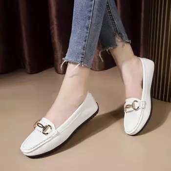 Новые мягкие одинарные туфли женские плоские туфли с плоским носком для отдыха туфли для танцев квадратные туфли для мам Популярные 36 бежевый