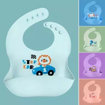 Новые мягкие силиконовые водонепроницаемые детские нагрудники с милым мультяшным принтом для маленьких девочек и мальчиков, нагрудник для детского кормления, аксессуары для ухода за ребенком